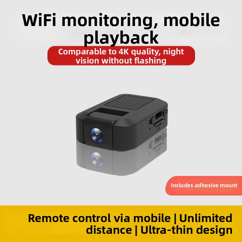 Mini WiFi kamera pre dohľad — 1080p, nočné videnie, širokouhlý objektív, slot pre TF kartu, ovládanie cez aplikáciu