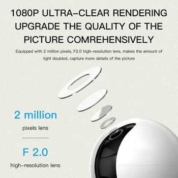 WiFi PTZ kamera 1080p, 3MP automatsko praćenje, dvosmjerni zvuk, unutarnja i vanjska upotreba