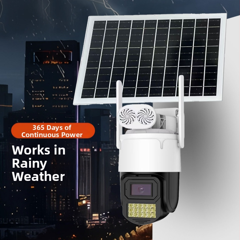 Cameră 4G alimentată solar pentru monitorizare la distanță, vedere pe timp de noapte, alarmă — impermeabilă, material plastic și metal, temperatură de funcționare -25°C până la 60°C, alimentare 5V