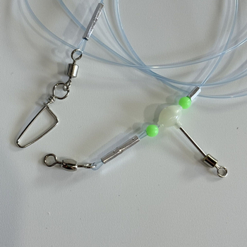 Комплект за морски риболов със вертикален риг и множество куки (Материал: найлонова нишка)