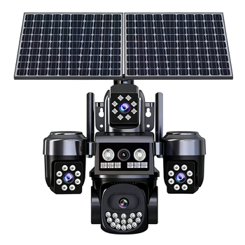 Päikeseenergial töötav valvekaamera, neli objektiiviga, 4 kanalit, välistingimustes HD öönägemine, kaugjälgimine