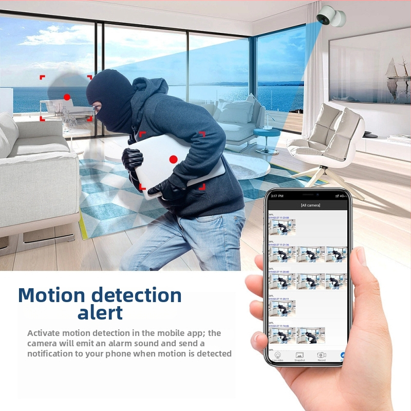 Camere IP de interior fără fir 1080p, urmărire 360°, obiectiv 4mm, vedere nocturnă cu infraroșu până la 60 m