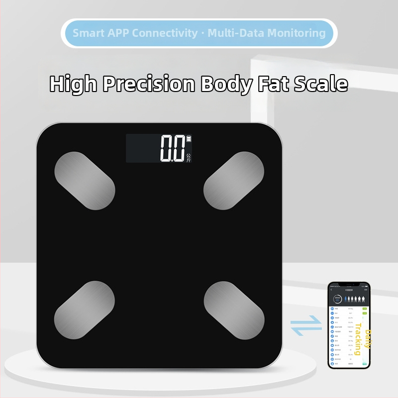 Високоточна електронна везна за измерване на тегло с измерване на телесни мазнини, капацитет 180 кг, захранване 2xAAA, CHANGXIE