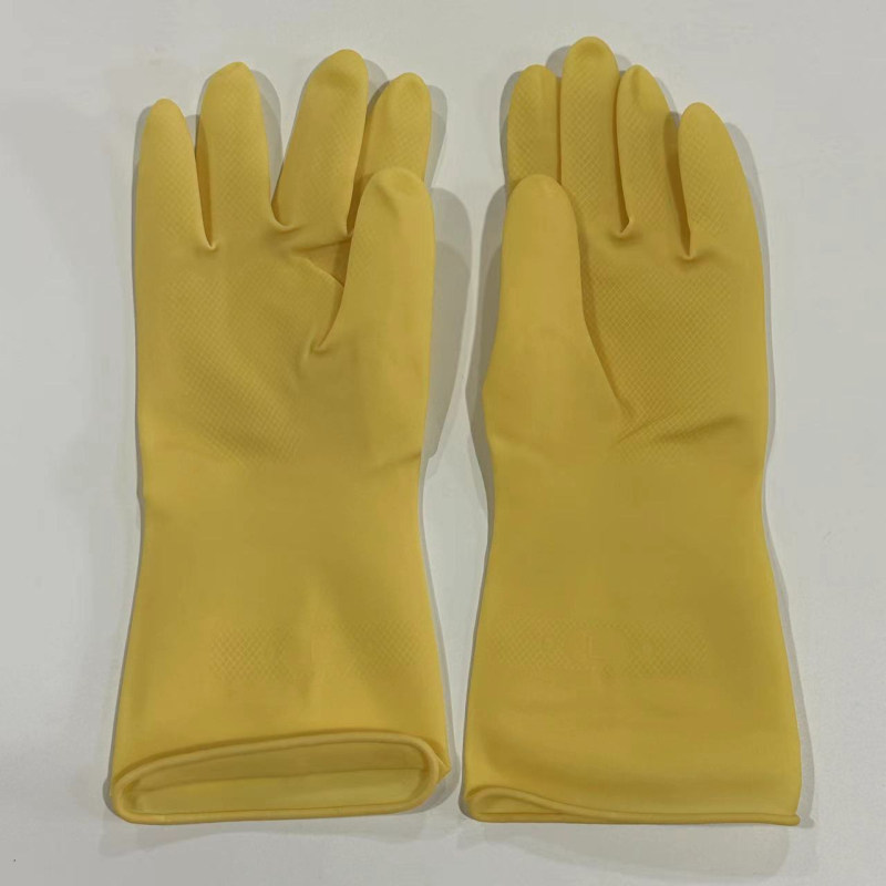 Yuelong латекс ръкавици за домакинство и кухня – противохлъзгащи, водоустойчиви, 10 двойки