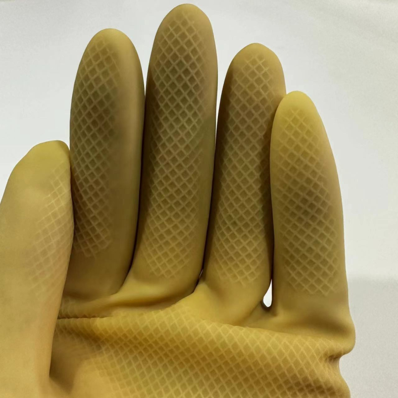 Yuelong латекс ръкавици за домакинство и кухня – противохлъзгащи, водоустойчиви, 10 двойки