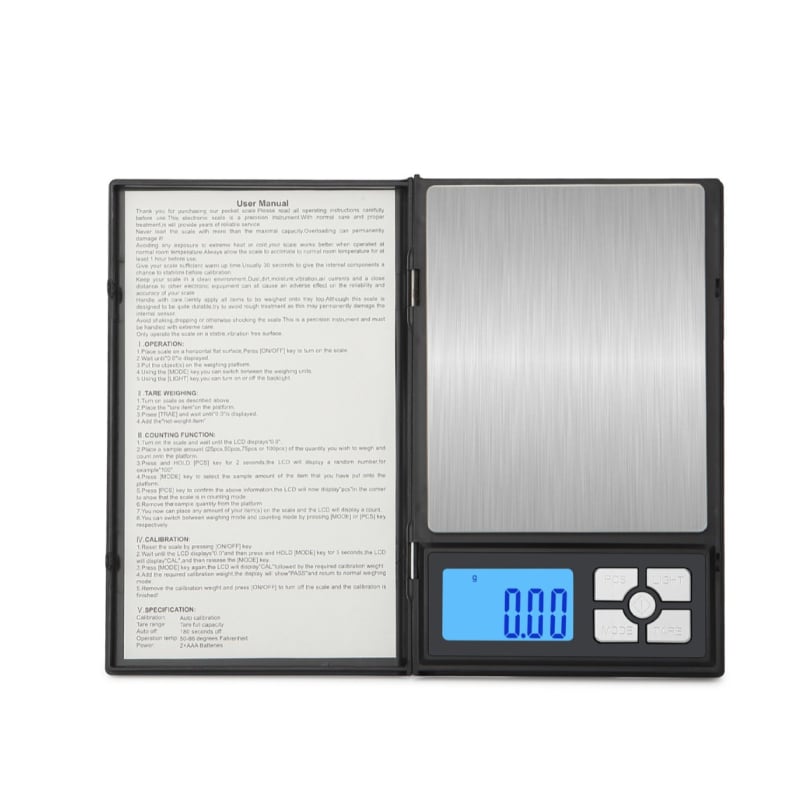 Prijenosna elektronička vaga za nakit i dragocjene materijale, preciznost 0,01 g, kapacitet 0,05–500 g / 0,5–2 kg, CX-T30 notebook model, CHANGXIE