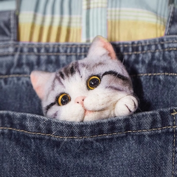 Gyapjúfilcből készült DIY macska baba készlet - modern minimalista stílus, hálószoba dekoráció, videó oktatóanyagokkal