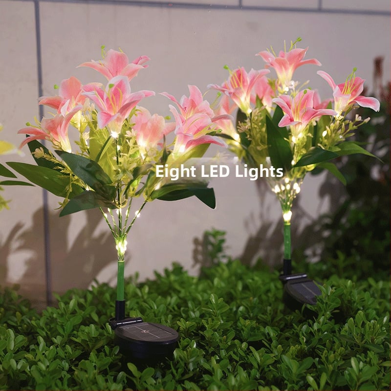 7-glava solarna lampa za vrt – LED svjetla za tlo u obliku cvijeta, IP55, 0.3W