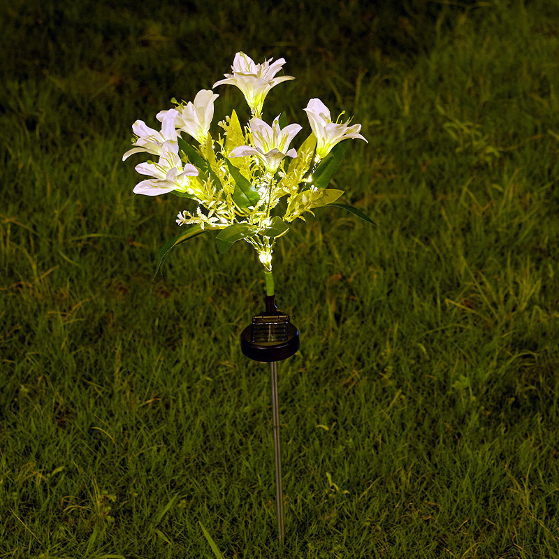 7-glava solarna lampa za vrt – LED svjetla za tlo u obliku cvijeta, IP55, 0.3W