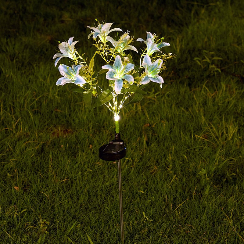 7-glava solarna lampa za vrt – LED svjetla za tlo u obliku cvijeta, IP55, 0.3W