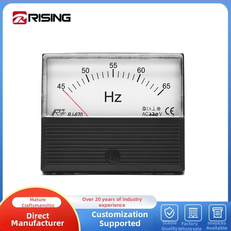 RJ670-Hz указателен честотомер за електроинструменти, диапазон 45–65 Hz, 220V