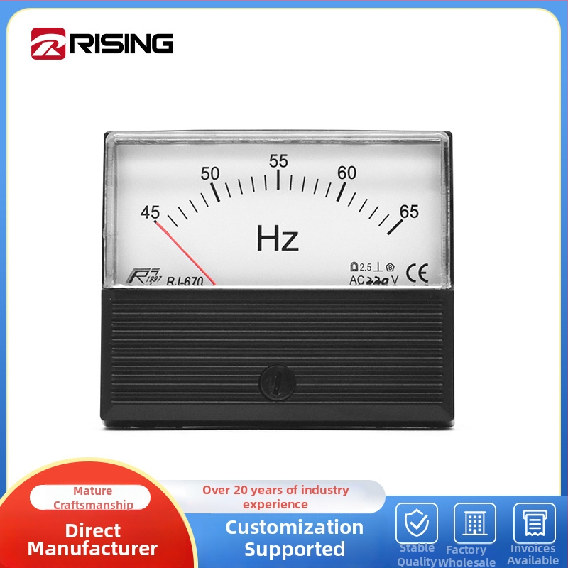 RJ670-Hz указателен честотомер за електроинструменти, диапазон 45–65 Hz, 220V