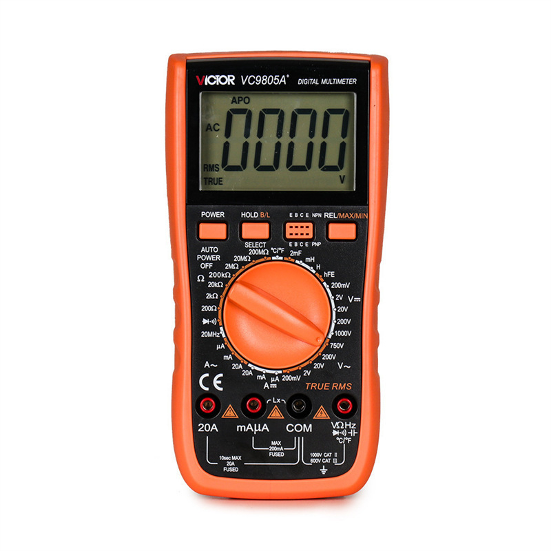 VC9805A Digitalni multimetar s mjerenjem kapaciteta i induktivnosti, frekvencije i temperature, digitalni zaslon