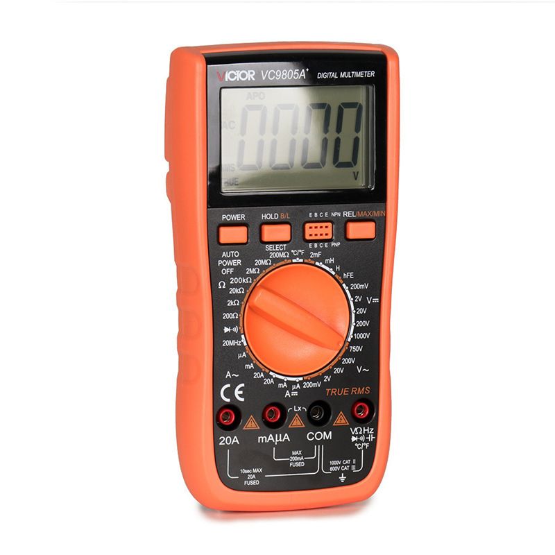 VC9805A Digitalni multimetar s mjerenjem kapaciteta i induktivnosti, frekvencije i temperature, digitalni zaslon