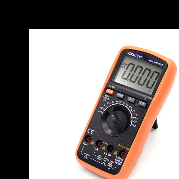 Victor VC97 цифров мултиметър с подсветен дисплей, автоматичен диапазон, истинско RMS измерване, честота и капацитет