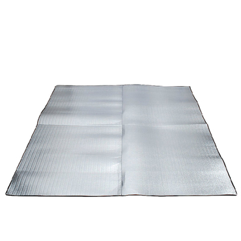 Dvostrana kamping podloga s aluminijskim filmom, za vanjske piknike, vodootporna izolirajuća podloga, 200 × 150 cm, za 1–3 osobe