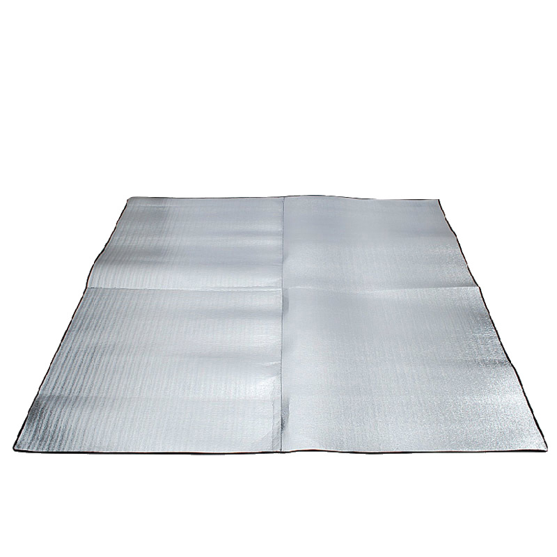 Dvostrana kamping podloga s aluminijskim filmom, za vanjske piknike, vodootporna izolirajuća podloga, 200 × 150 cm, za 1–3 osobe