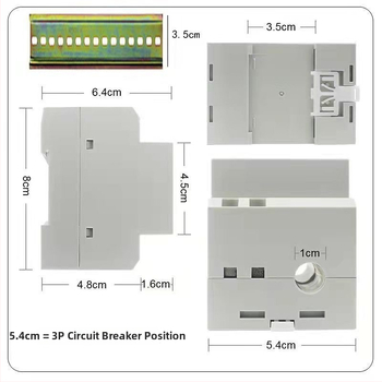 Contor inteligent multifuncțional monofazat cu afișaj digital, măsoară tensiunea, curentul, puterea și frecvența, montat pe șină