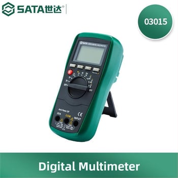 Shida SATA ručni digitalni multimjeren s mjerenjem temperature po frekvencijskom pojasu, modeli 03005/007, 03015/17 — kapacitet, DC napon, AC napon, DC struja, AC struja