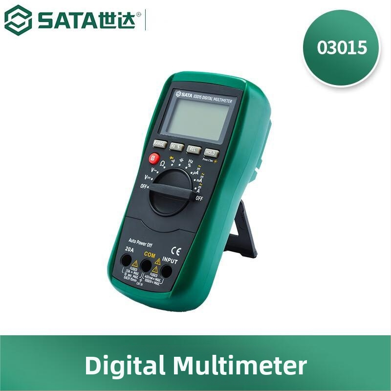 Shida SATA ručni digitalni multimjeren s mjerenjem temperature po frekvencijskom pojasu, modeli 03005/007, 03015/17 — kapacitet, DC napon, AC napon, DC struja, AC struja