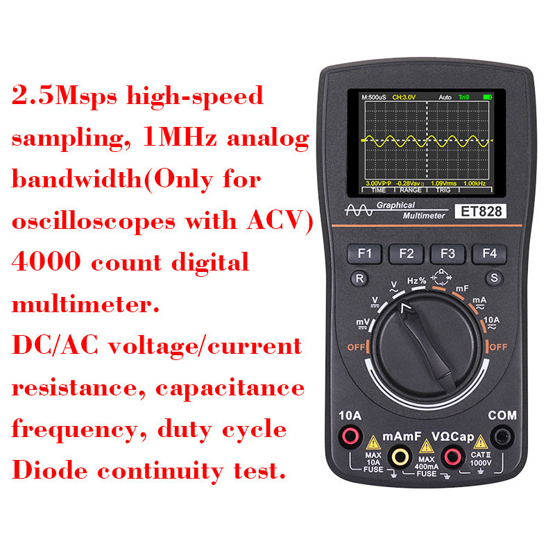 ET828PRO Osiloskop i multimetar — 1 MHz, dva u jednom