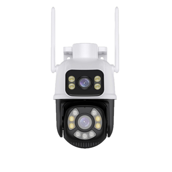 Sferna kamera s dvostrukim objektivom, WiFi daljinsko praćenje, vodootporna HD za vanjsku upotrebu (0,05 lx, -40 do 70 °C, 12V)