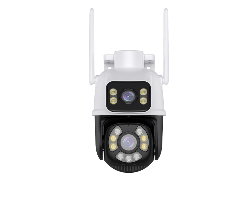 Sferna kamera s dvostrukim objektivom, WiFi daljinsko praćenje, vodootporna HD za vanjsku upotrebu (0,05 lx, -40 do 70 °C, 12V)