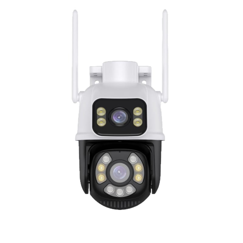 Sferna kamera s dvostrukim objektivom, WiFi daljinsko praćenje, vodootporna HD za vanjsku upotrebu (0,05 lx, -40 do 70 °C, 12V)