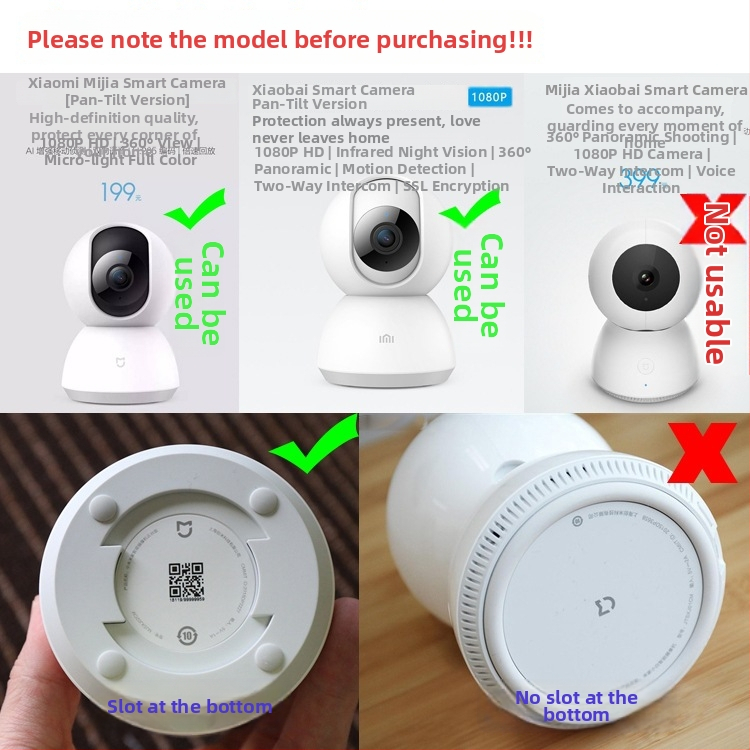 Montážna základňa pre kameru, Anbaoxin, model Xiaomi base, nástenný držiak, plast