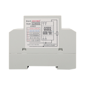 SDM009 contor monofazat montat pe cale DIN, afișaj LCD, 40-300V/250-400V, 50/60 Hz, 100 A, precizie 1%