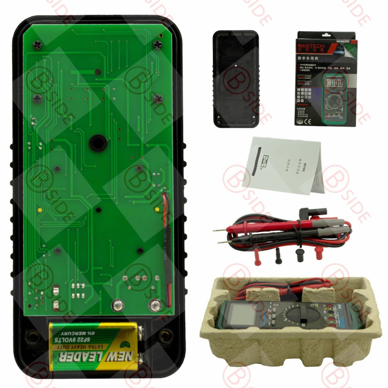 BSIDE MY68 Multimetru digital portabil cu gamă automată, măsurări de capacitate și frecvență