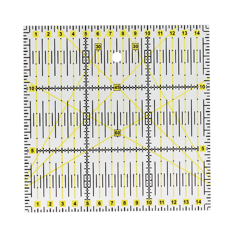 Ravnalo za šivanje patchworka, četvrtasti alat, Creative Artist, porijeklo Zhejiang, pakiranje 1000 kom, bruto težina 75 g, moderni stil