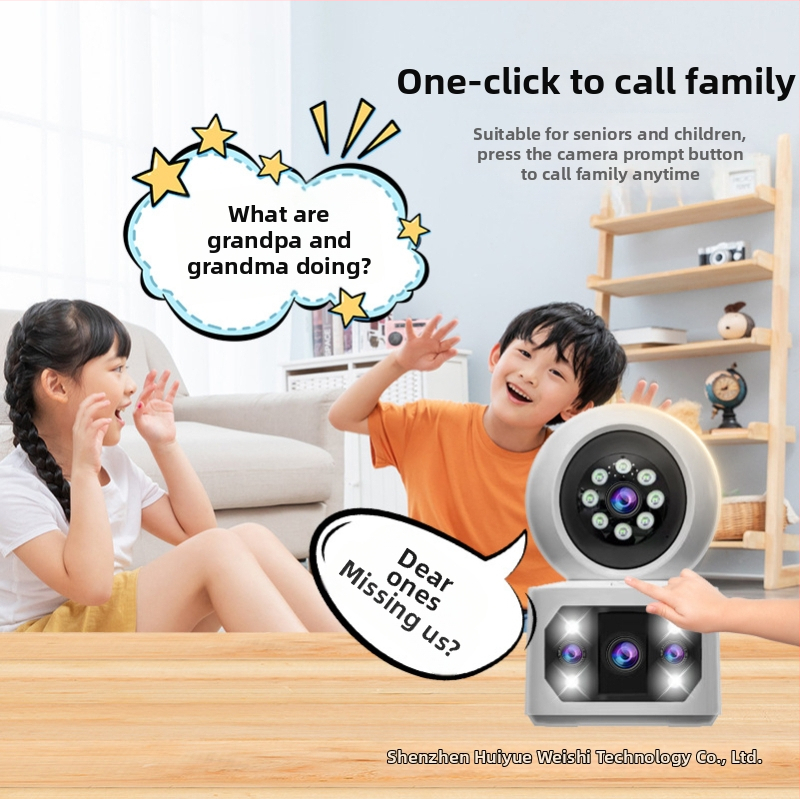 Vnútorná bezdrôtová kamera na monitorovanie od FBEAUTL s detekciou pohybu (ABS plast; vnútorné použitie)