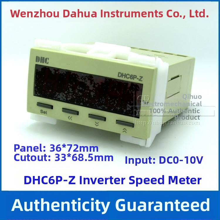 Tahometar za inverter DHC6P-Z DP6-Z – Wenzhou Dahua, ulaz DC 0-10V analogni, raspon mjerenja 1999