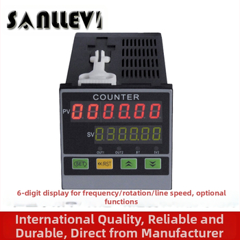 Електронен честотен тахометър с аларма за горна/долна граница, шестцифрен дисплей, измерва скоростта и честотата на моторите, вход AC 90–250 V