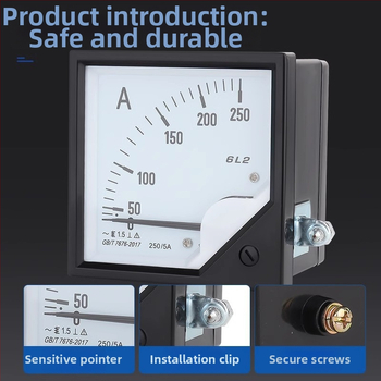 KJIN 6L2-A AC ampermeter s ukazovateľom, voltmeter s priamym zapojením, rozsah 100–200 A, merač faktorja výkonu