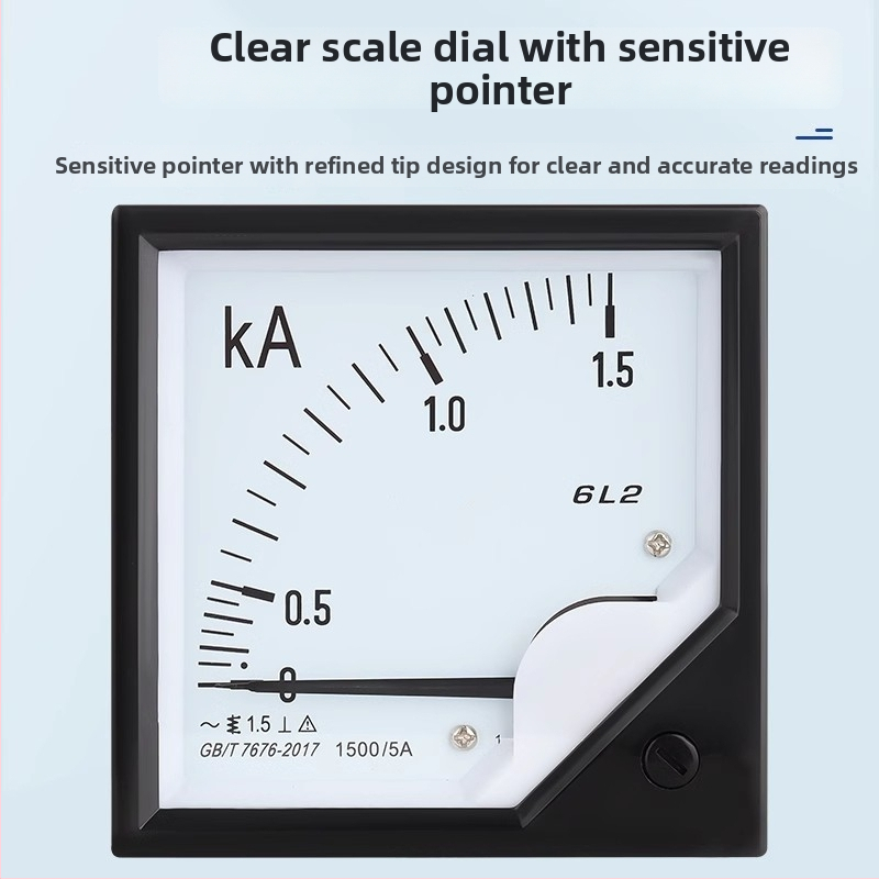 KJIN 6L2-A AC ampermeter s ukazovateľom, voltmeter s priamym zapojením, rozsah 100–200 A, merač faktorja výkonu
