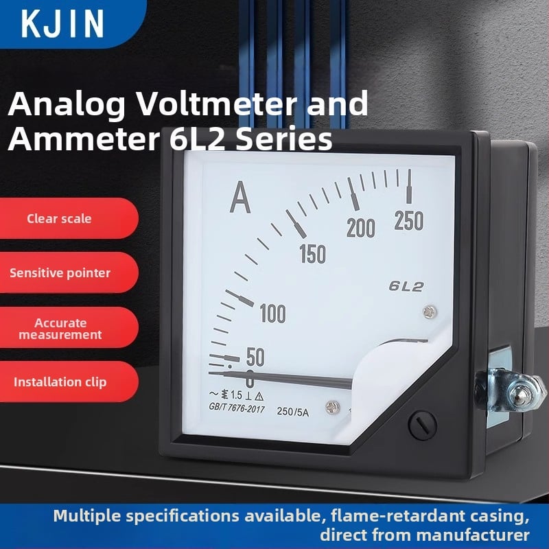 KJIN 6L2-A AC ampermeter s ukazovateľom, voltmeter s priamym zapojením, rozsah 100–200 A, merač faktorja výkonu