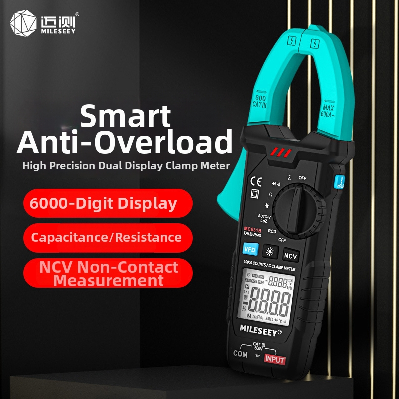 Mileseey MC631 digitális csipeszes ampermérő AC/DC-hez – nagy pontosságú, univerzális, többfunkciós