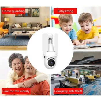 IP kamera 1080P s 4mm objektivom, 360° pogled, unutarnja uporaba, noćno infracrveno snimanje do 10 m