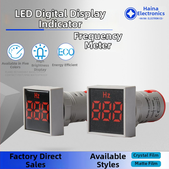 LED digitálny frekvenčný merač AD16-22HZMS, kryštálovo matné štvorcové puzdro, indikátor frekvencie AC 0–99 Hz