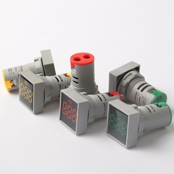 LED Hz метър с цифров дисплей AD16-22HZMS, индикатор за честота на AC, измерване 0-99 Hz, точност ±2%, амплитуда на входен сигнал 20-500