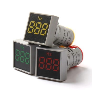 LED Hz метър с цифров дисплей AD16-22HZMS, индикатор за честота на AC, измерване 0-99 Hz, точност ±2%, амплитуда на входен сигнал 20-500