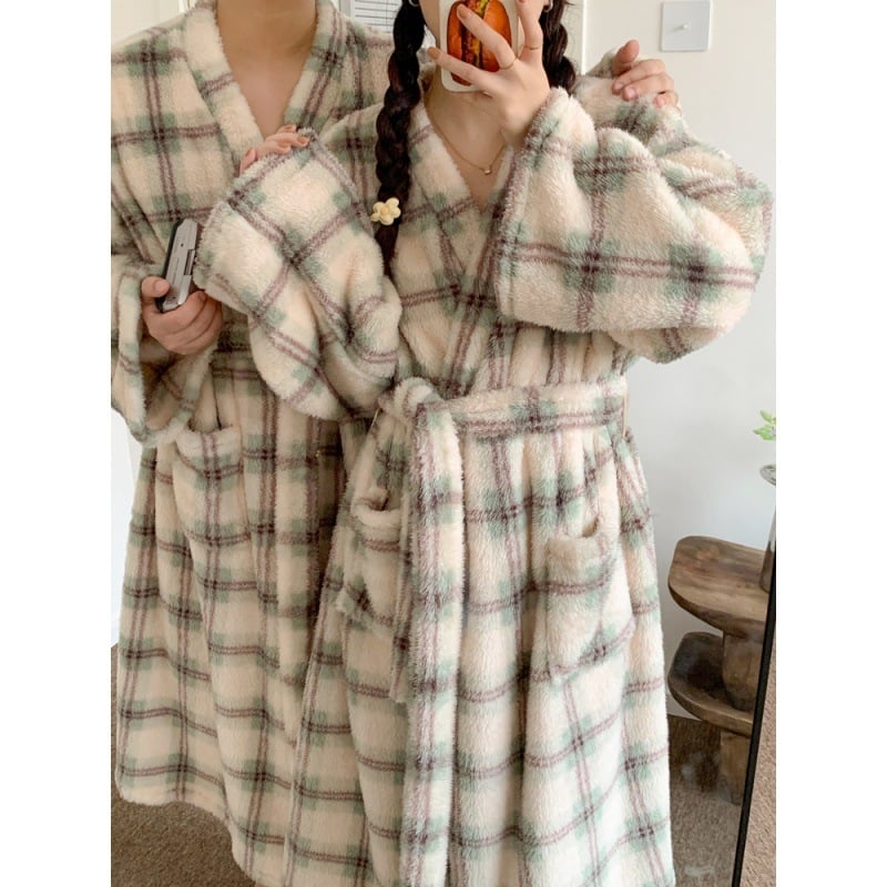 Fürdőköpeny pároknak, plüss fleece, poliészter, uniszex, téli modell