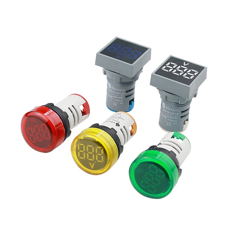 Измервател на напрежение, ток и честота (AC/DC) – цифров двоен дисплей, компактен дизайн, вход 24/220/380V, модел ED16-22