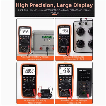VC86E дигитален мултиметър – 4,5 цифри, измерване на капацитет и честота, автоматичен обхват, USB интерфейс