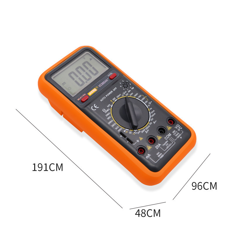 Цифров мултиметър с голям дисплей, измерване на температура и честота, автоматично изключване