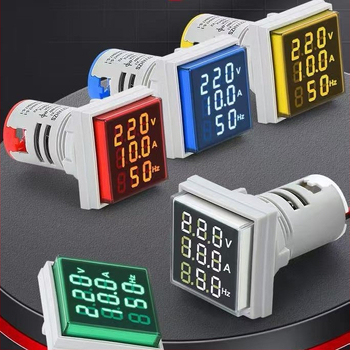 Digitálny merací prístroj na napätie a prúd Ad101-22vahzs — rozsah AC 50–380V, vstup 220V, výstup AC50–500V, -25°C až 55°C, voltmeter, ampérmeter a meranie frekvencie a teploty