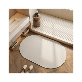 Diatomás iszap fürdőszobai matrac, négyzet alakú, nyomtatott kivitel, Jun Yida, csúszásmentes, nedvszívó, gyorsan száradó