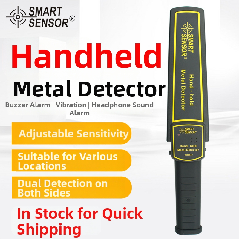 Hima AR954 Prenosný ručný detektor kovov, 9V batéria, režimy alarmu: zvonenie, vibrácie, slúchadlový alarm
